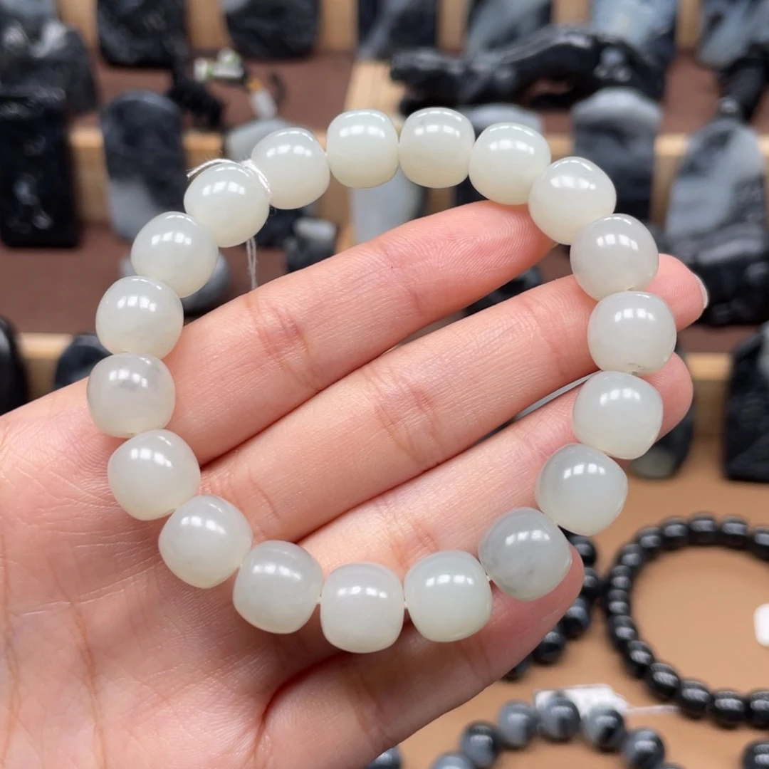 和田玉手链未镶嵌山****啊