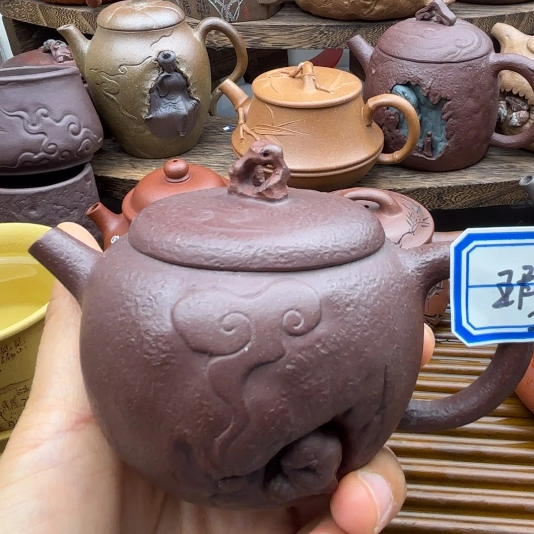 茶壶紫砂达摩紫泥150c c