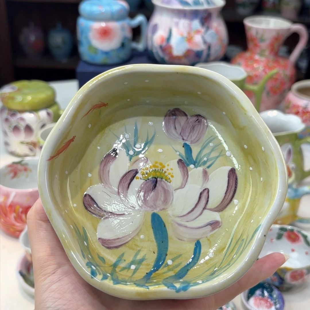 景德镇手绘高温釉下彩陶瓷茶具
