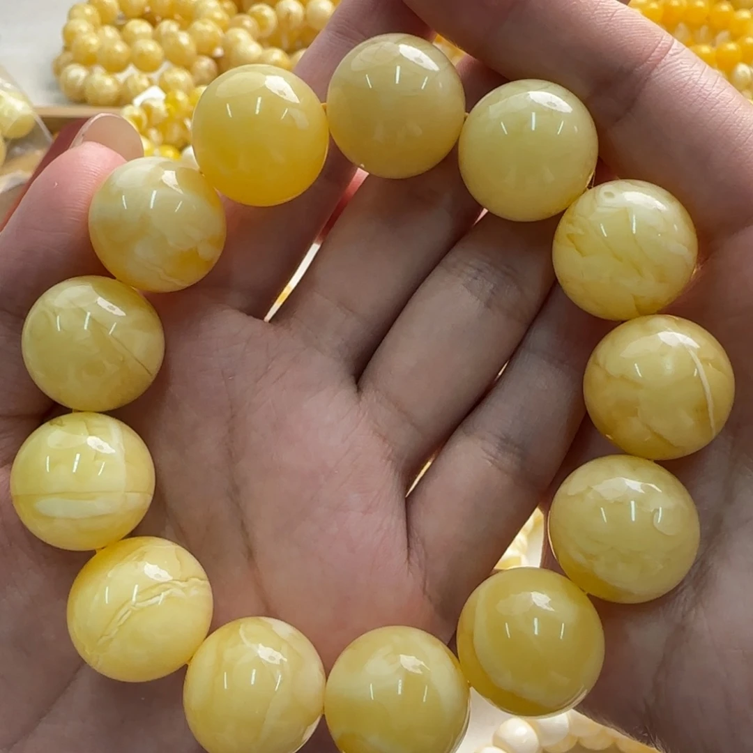 琥珀未镶嵌手链蜜蜡手串
