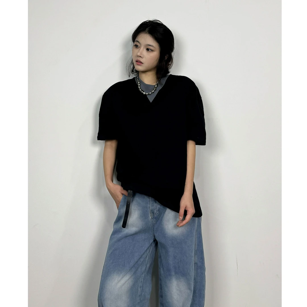 TABOO S 重磅300g纯棉夏季圆领凉感防晒短袖t恤男美式高级感宽松