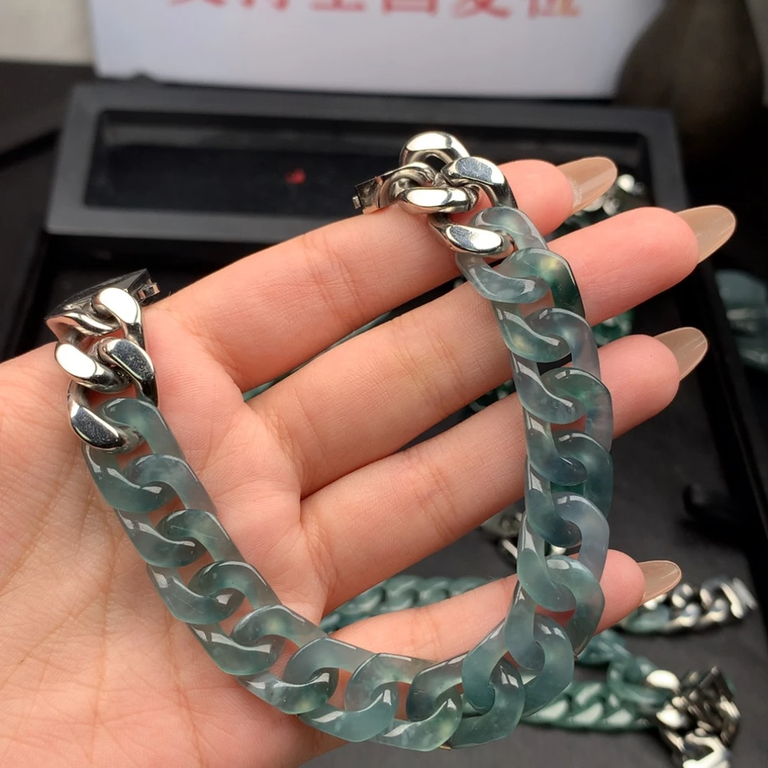 弭***狐翡翠未镶嵌手链00001