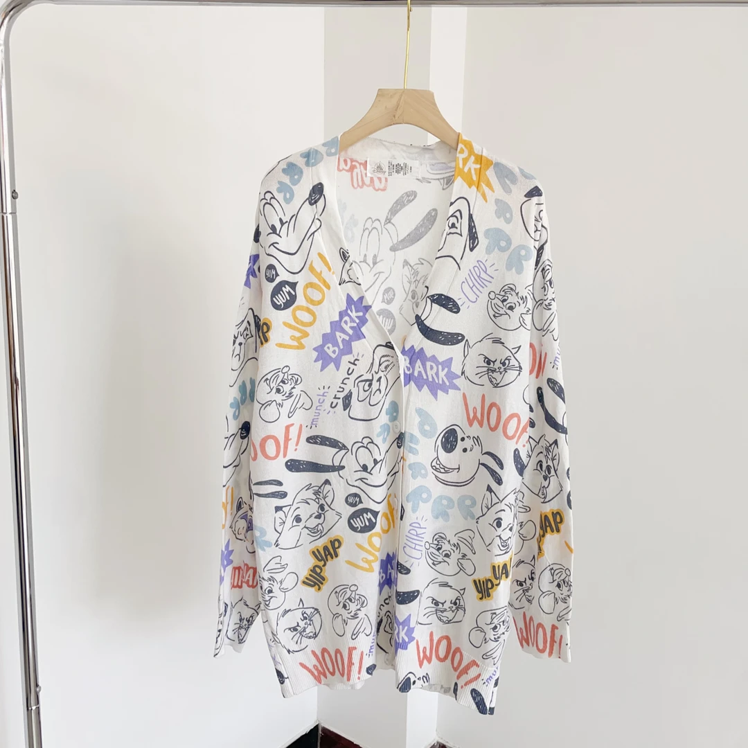 P223 彩绘宽松印花休闲薄款开衫