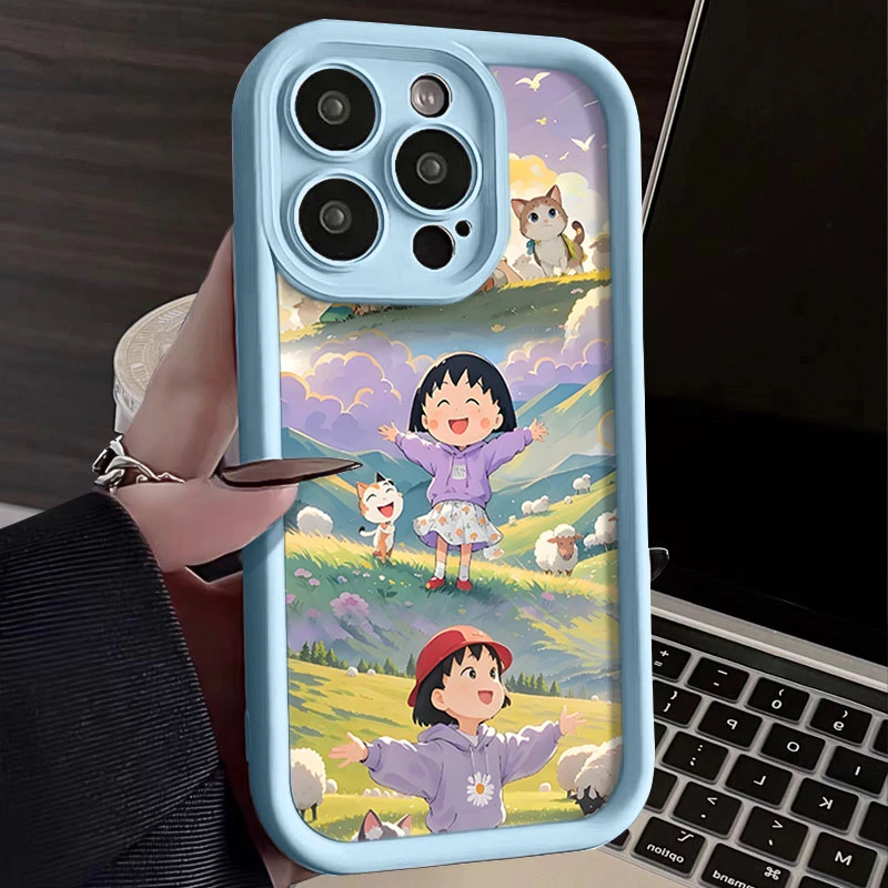 卫衣小丸子适用iphone16苹果手机壳15promax金刚砂14软13全包1211