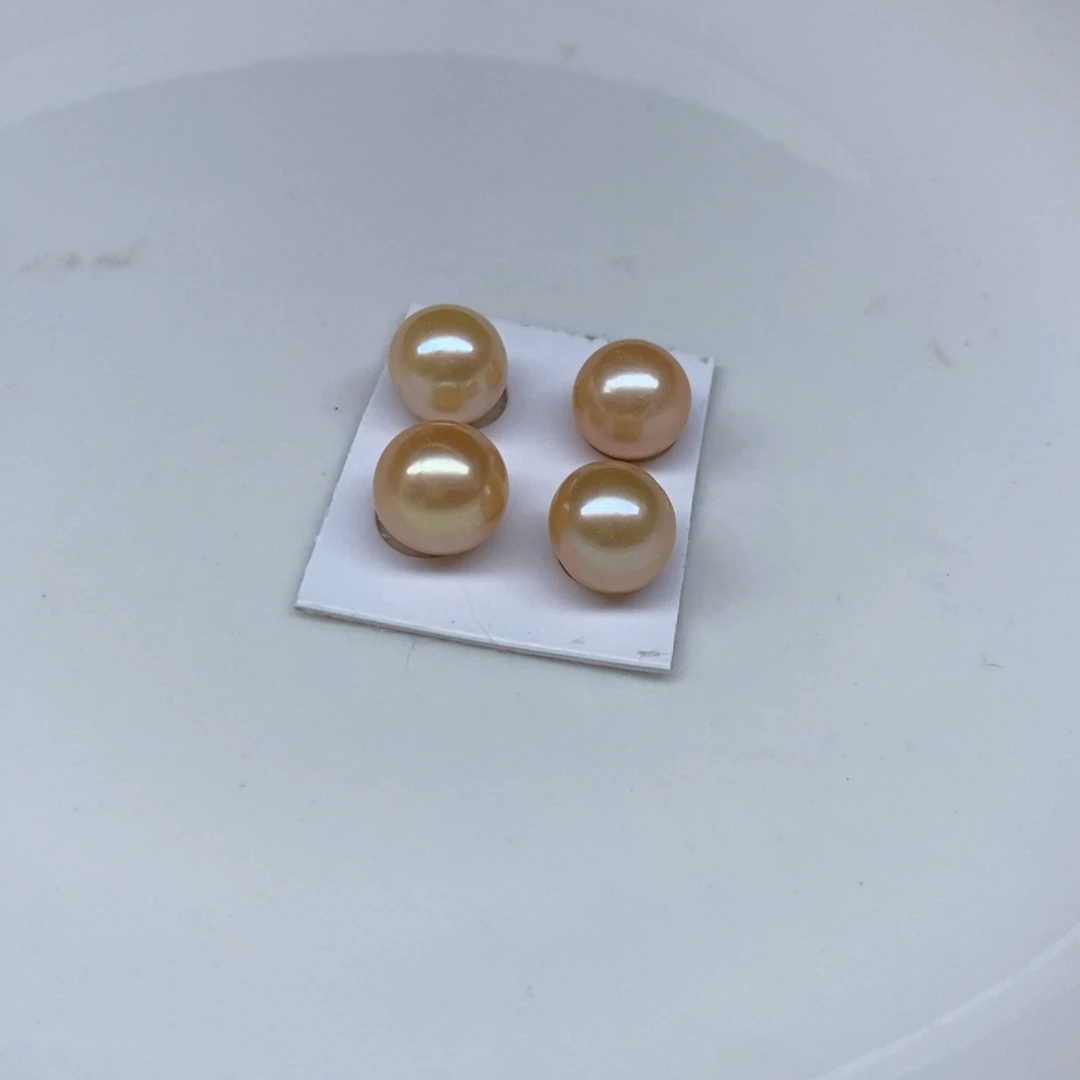 颈饰未镶嵌淡水珍珠中国红裸珠4颗