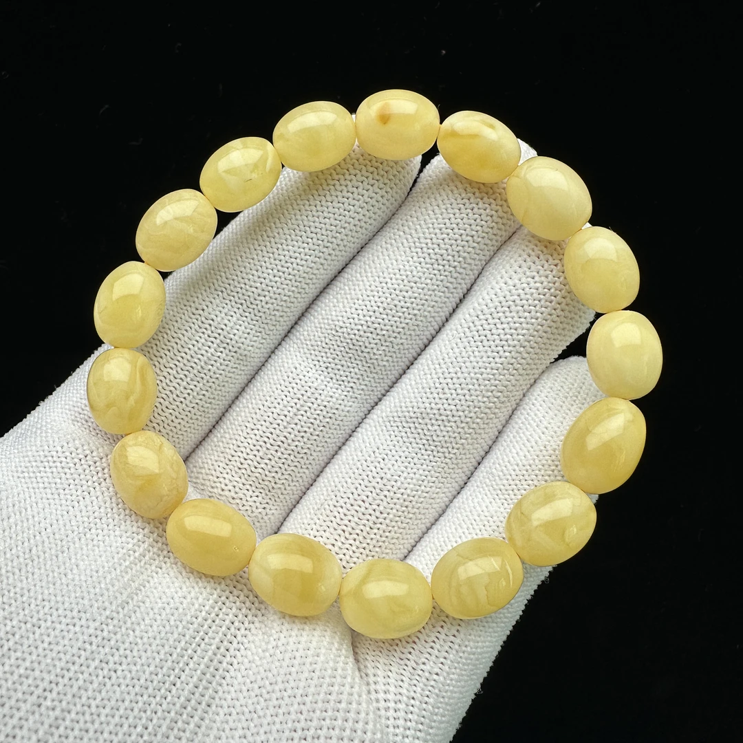 R2331天然蜜蜡 枣珠单圈9mm 支持复检 假一罚四