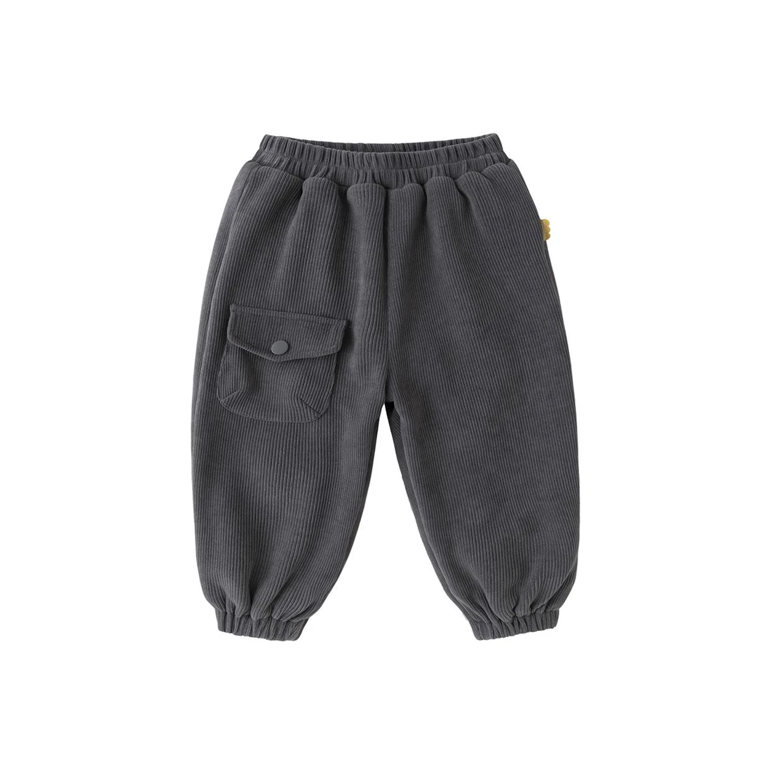 嘟嘟家宝宝灯芯绒裤子冬季男童加绒长裤冬装儿童休闲裤小童童装潮