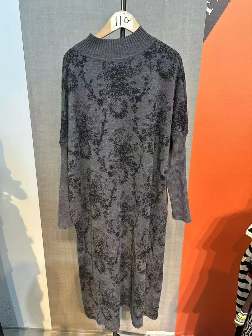 （110）显瘦不勒不合适120斤到180斤都能穿舒适百搭连衣裙秋冬款