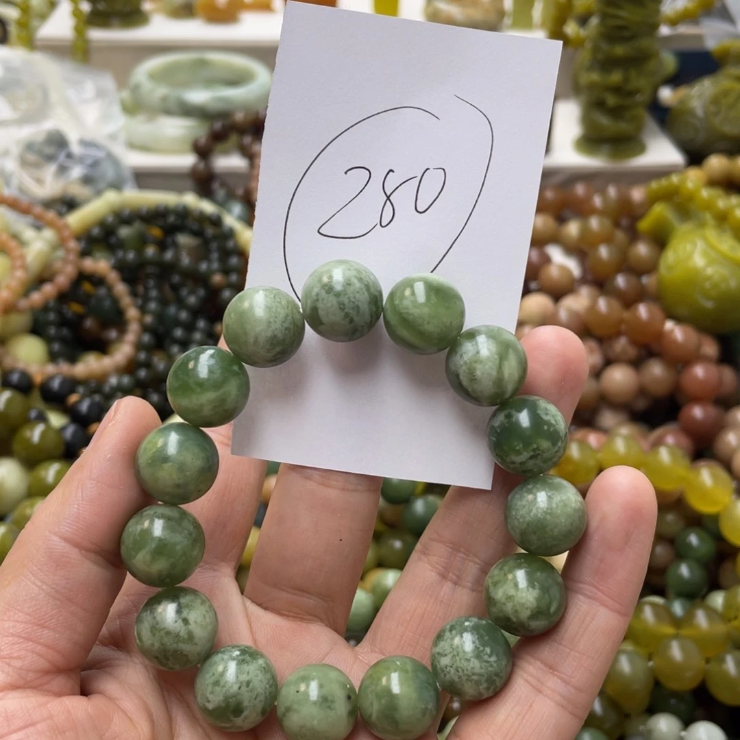 蛇纹石玉手链未镶嵌