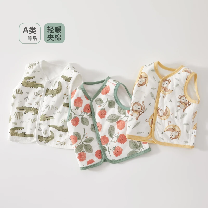 马甲春秋冬外穿婴儿马夹保暖夹棉-她他