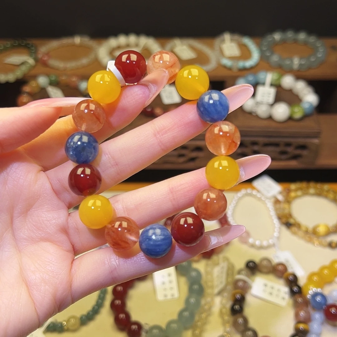 银S925镀金镶嵌水晶手串白雪公主1540