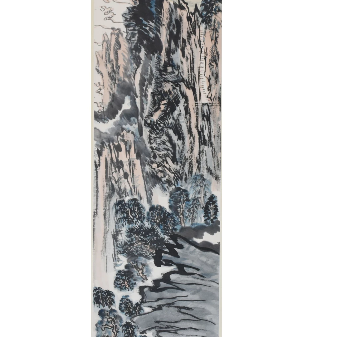 HM7197 远瞻图 138×34cm 纸本立轴 4.2平尺