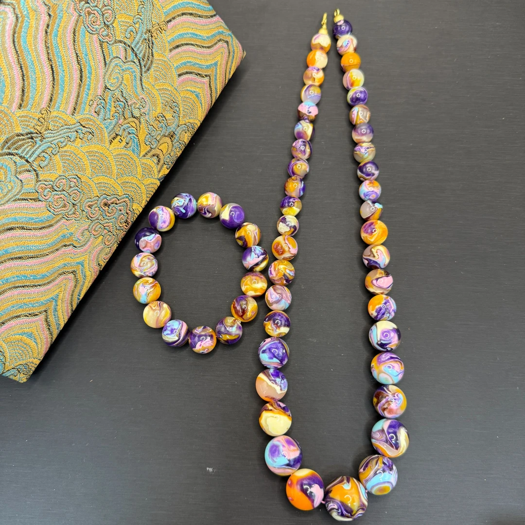 项链 k22经典时尚万物生七彩蛋白套装