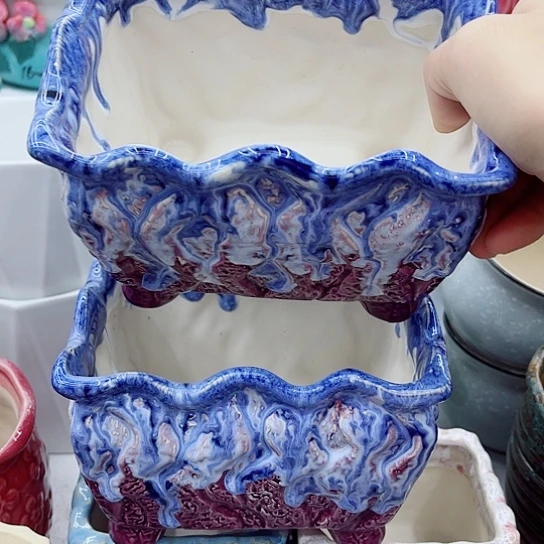 多肉绿植陶瓷花盆9.9包邮，有空