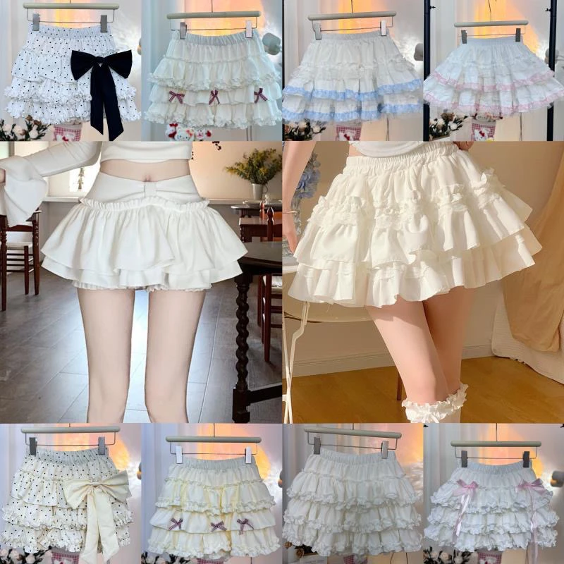 春夏秋冬纯欲甜美少女芭蕾风显瘦防走光蓬蓬半身短裙lolita日常