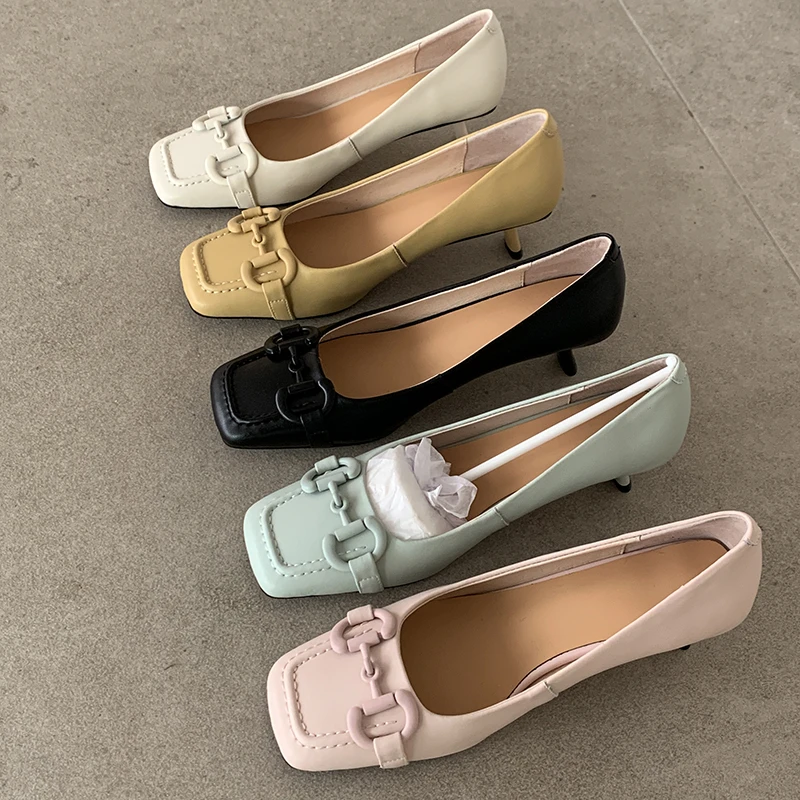 现货】UE1430/5cm牛皮浅口高跟鞋气质时尚百搭夏季软底春季法式