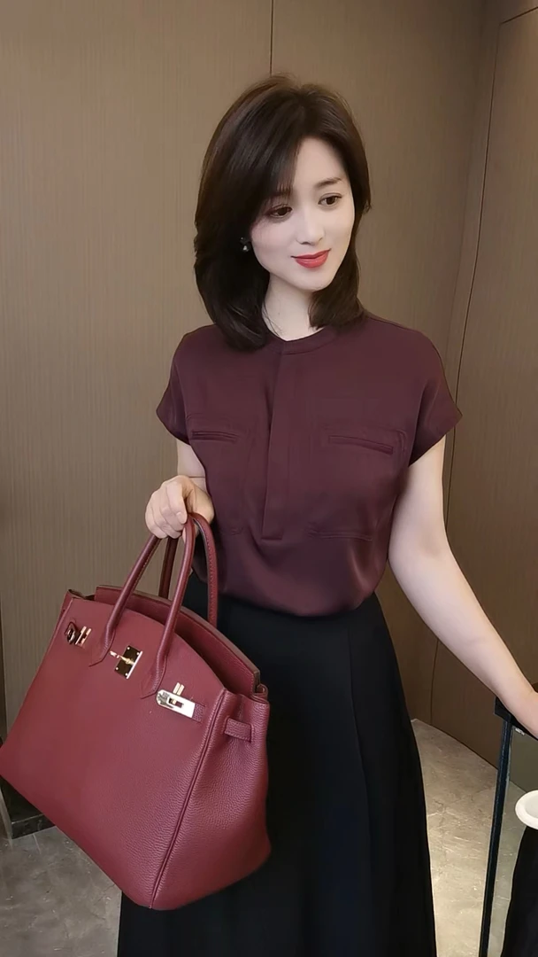 柏澜慧琳-轻奢衬衫夏季短袖常规法式春夏直筒型韩版设计感休闲