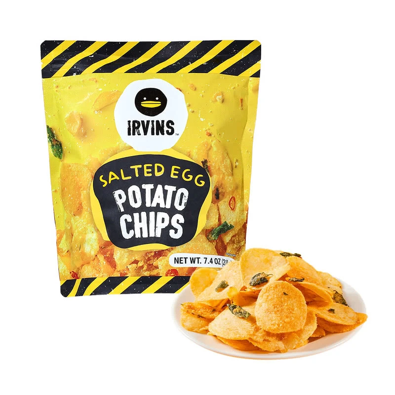 山姆MM代购新加坡进口IRVINS咸蛋黄薯片210g膨化食品休闲零食