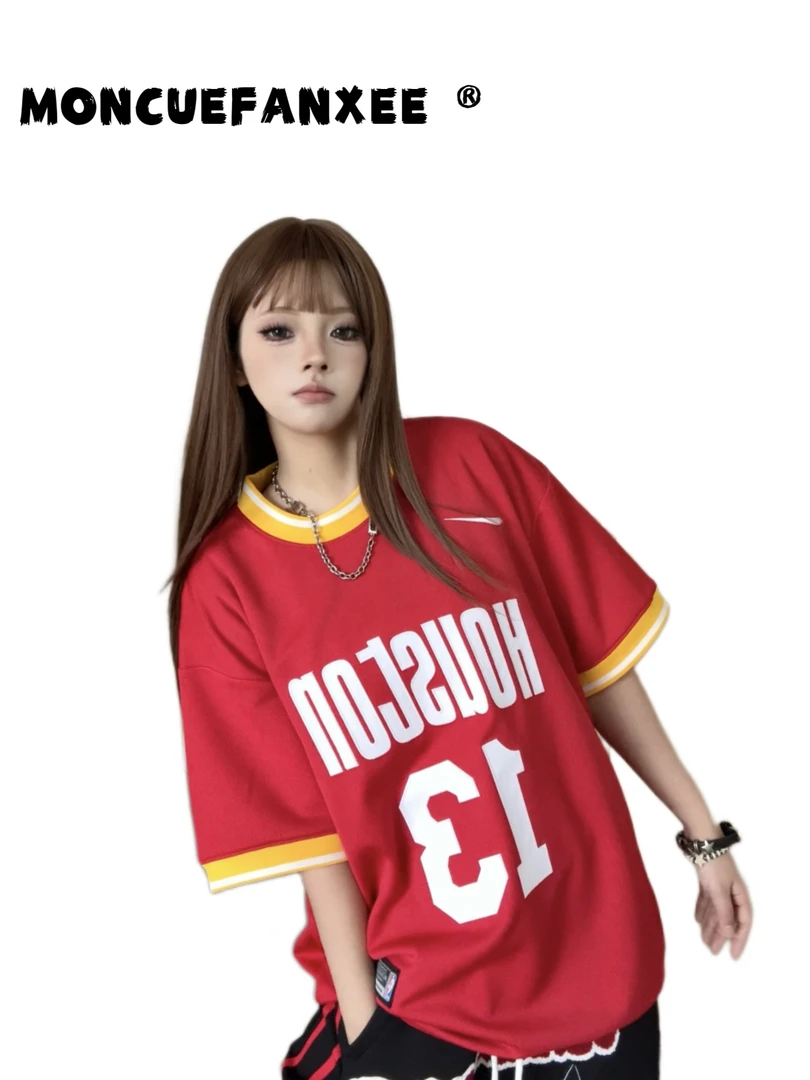 【火箭-哈登】美式球衣风日常百搭宽松圆领短袖