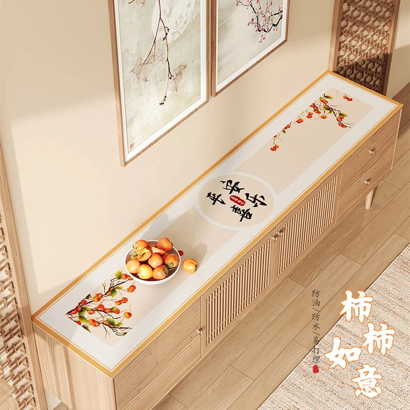 家用新中式高档轻奢电视柜皮革桌垫防水防油防烫免洗餐边柜鞋柜垫