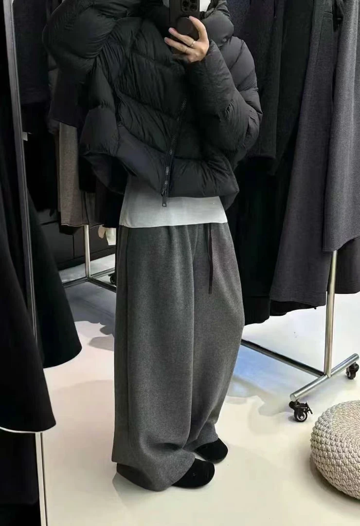 2025爆款 腰头拼色加绒 毛呢裤 云朵质感☁️ 面料糯叽叽超舒服