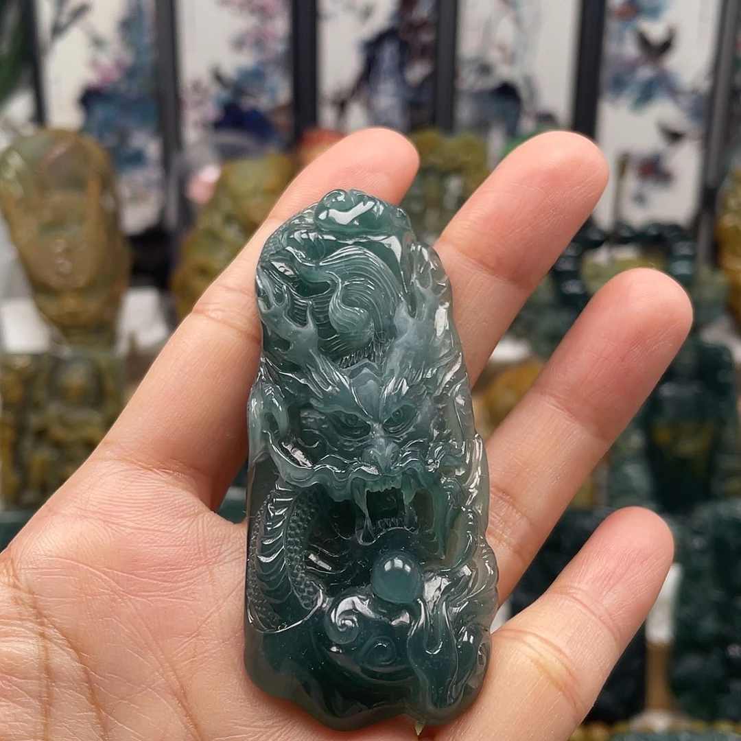 翡翠未镶嵌颈饰天然翡翠a件龙