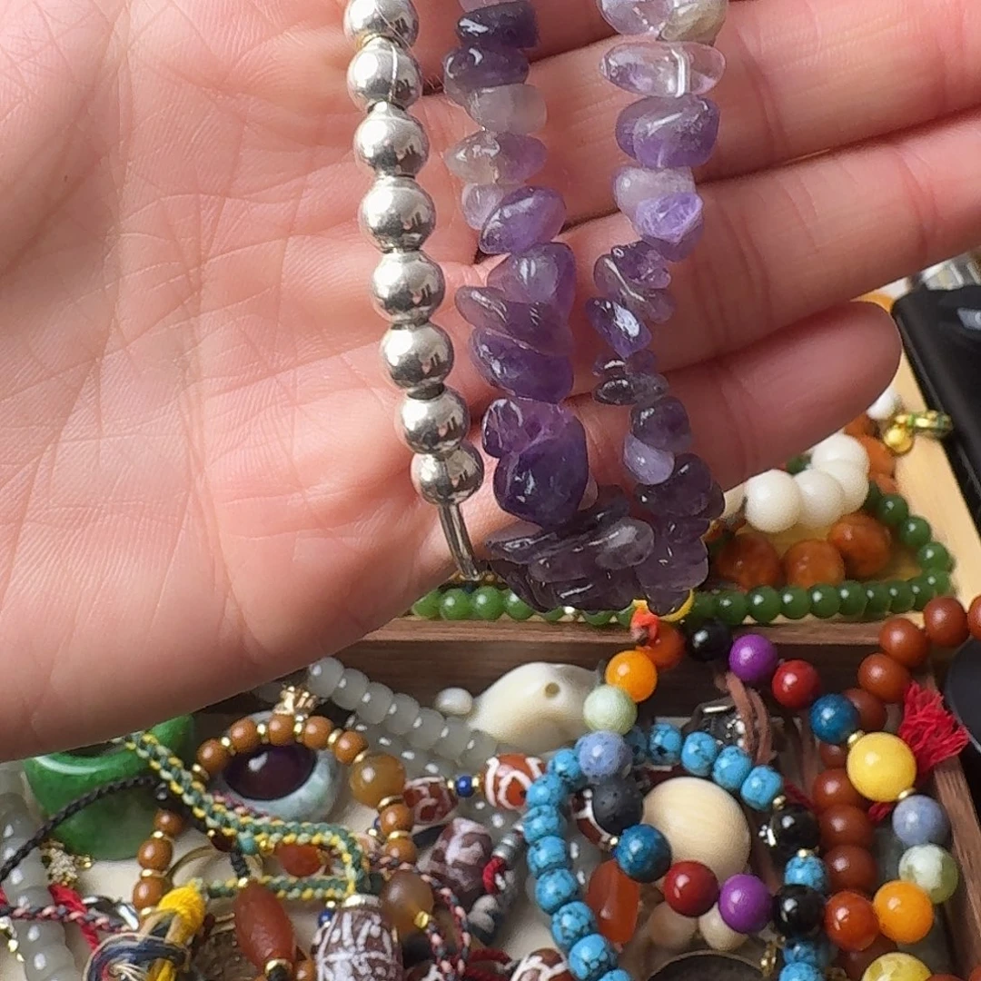 安***隐玛瑙/玉髓未镶嵌手串3个