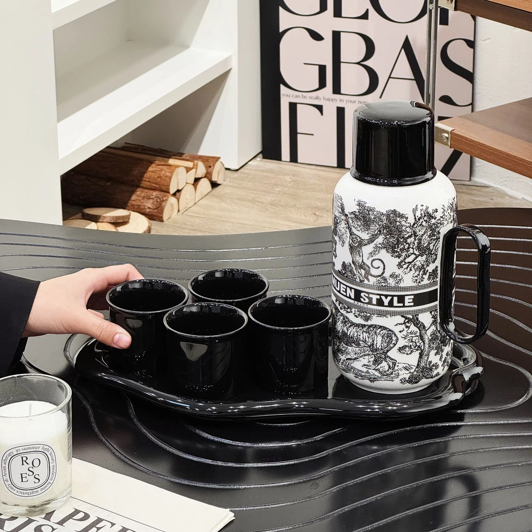 满氛法式陶瓷杯具套装高级感待客水杯家用乔迁新居茶杯结婚礼物