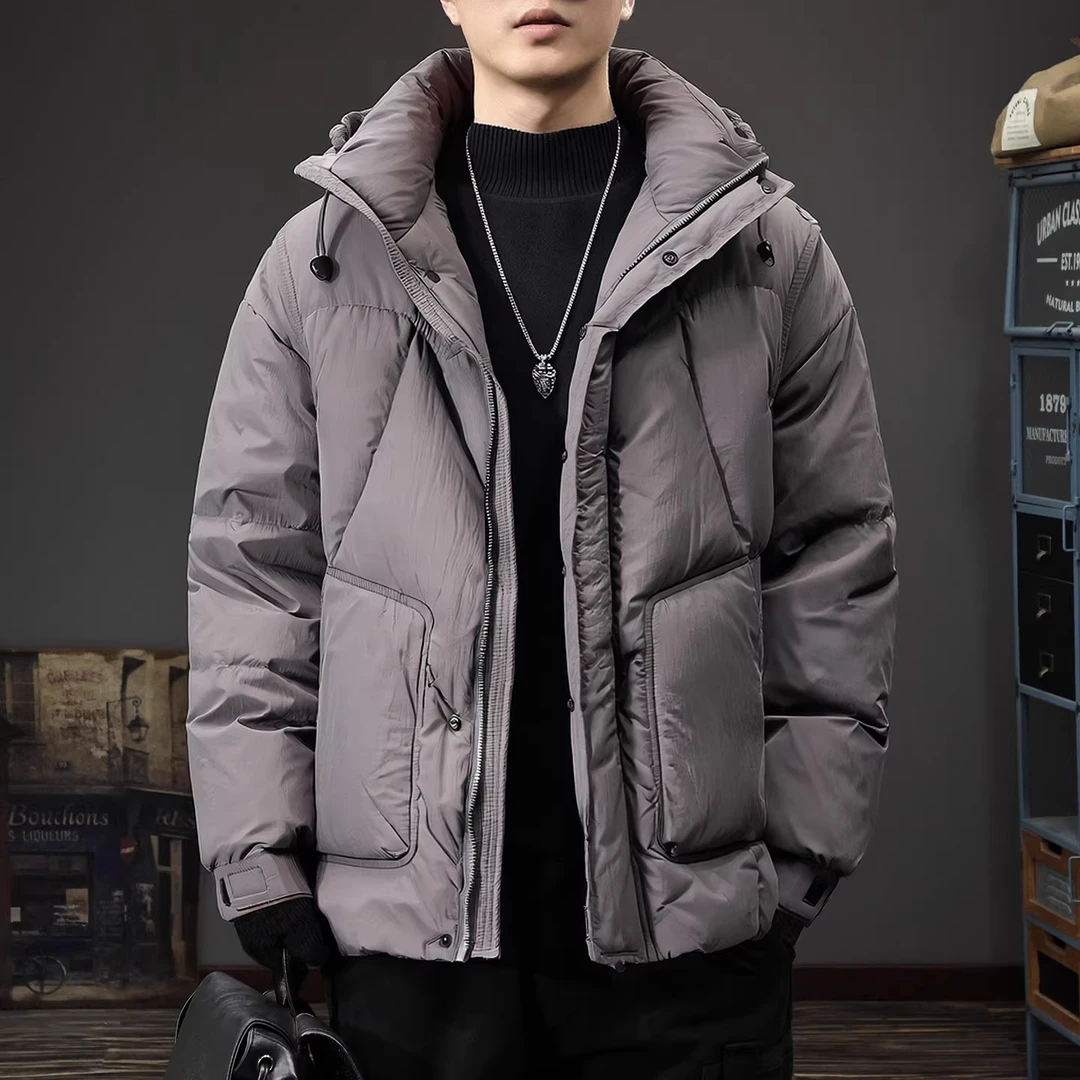 MR.MUDI/穆迪先生高蓬松90白鸭绒工装羽绒服男2025冬季加厚防风