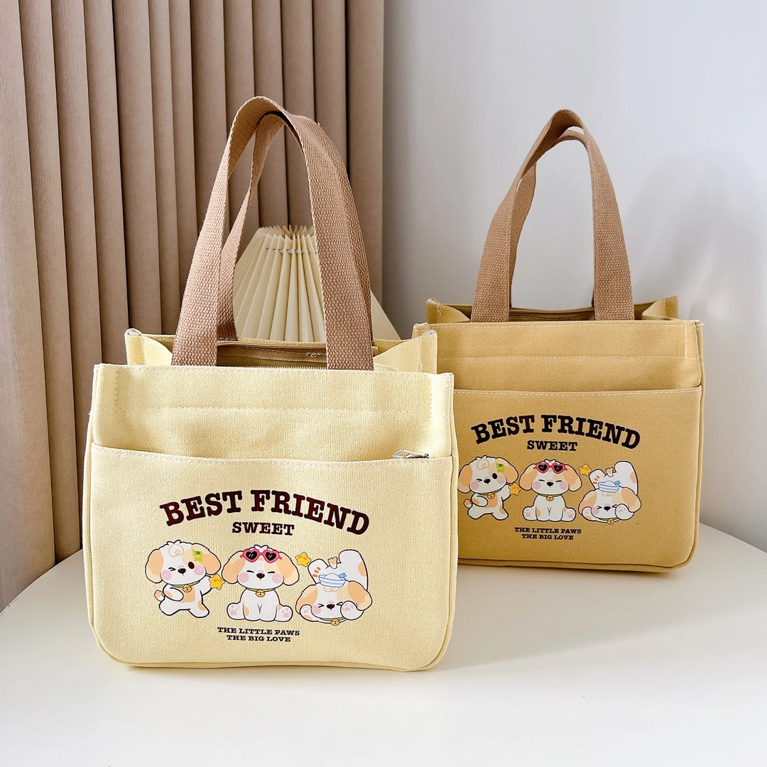 送女友送老婆送女生上班族便当包手提包妈咪包帆布袋女单肩小包包