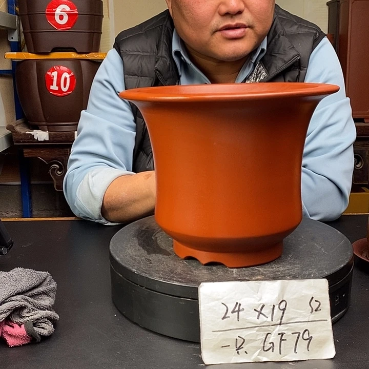 紫砂花盆货号一只GF79