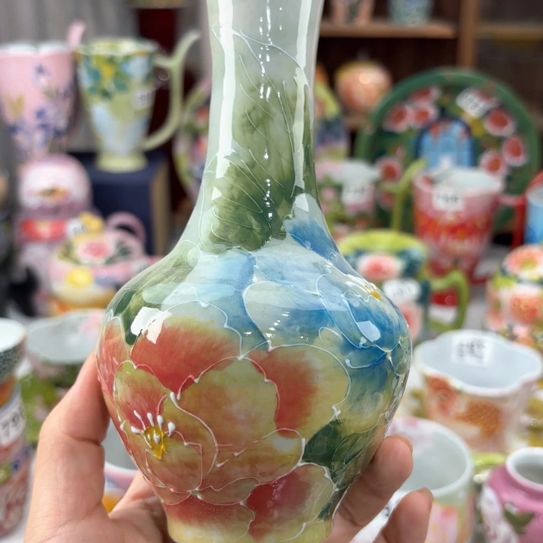 景德镇手绘高温釉下彩陶瓷茶具