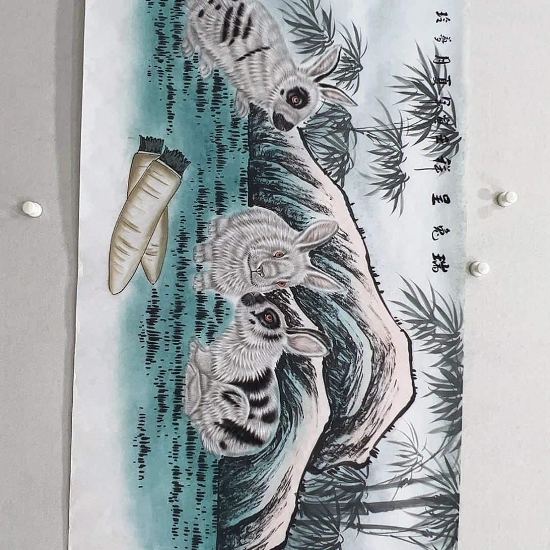 国画精品工笔画动物