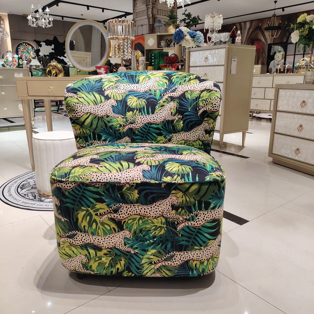 轻奢客厅沙发休闲复古凳子阳台书房儿童高79.宽68.坐高46.坐深46