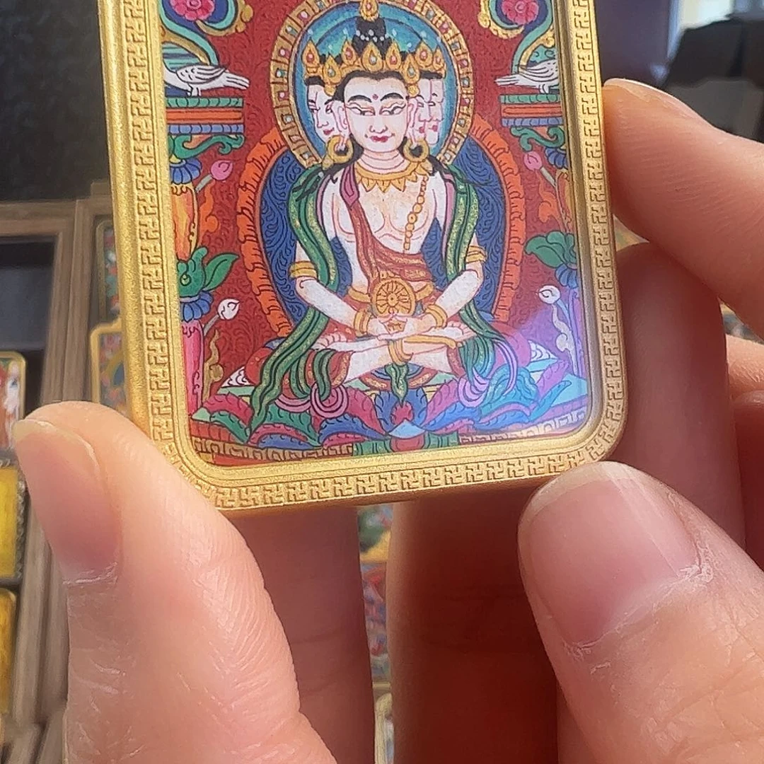 吊坠M****.手绘大日如来唐卡