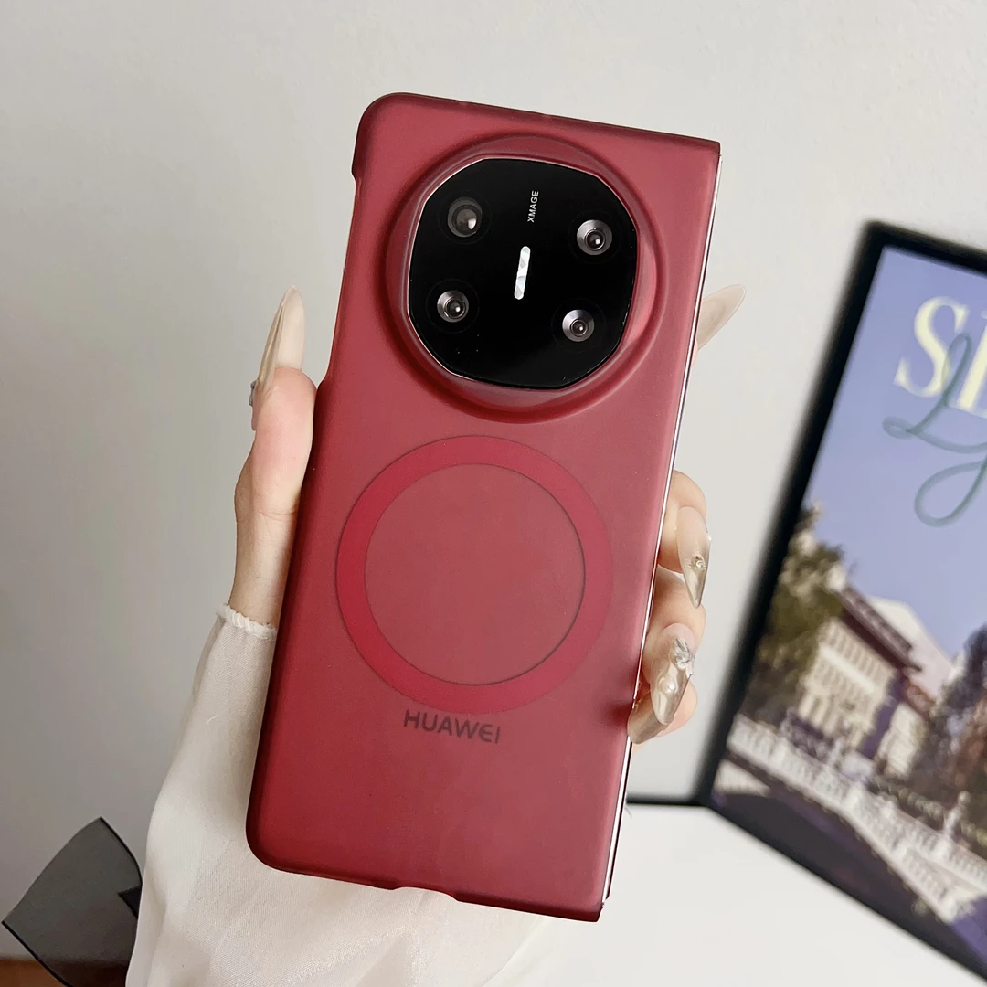 适用华为Matex5手机壳新款磁吸充电磨砂亲肤透明壳x6超薄保护壳