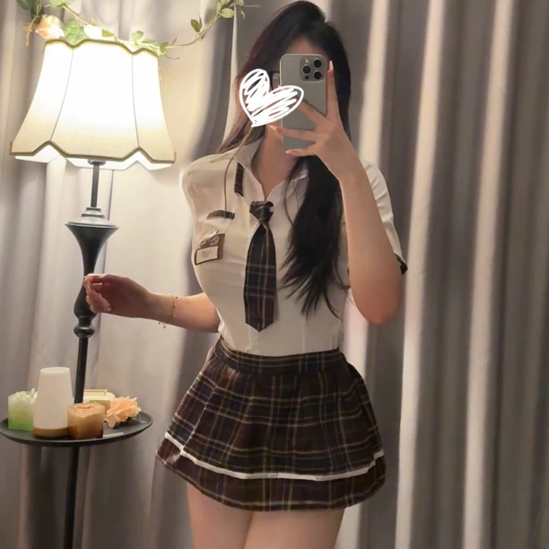【学姐】大学生学院风时尚套装日系短袖服装学生短裙上衣套装jk女装