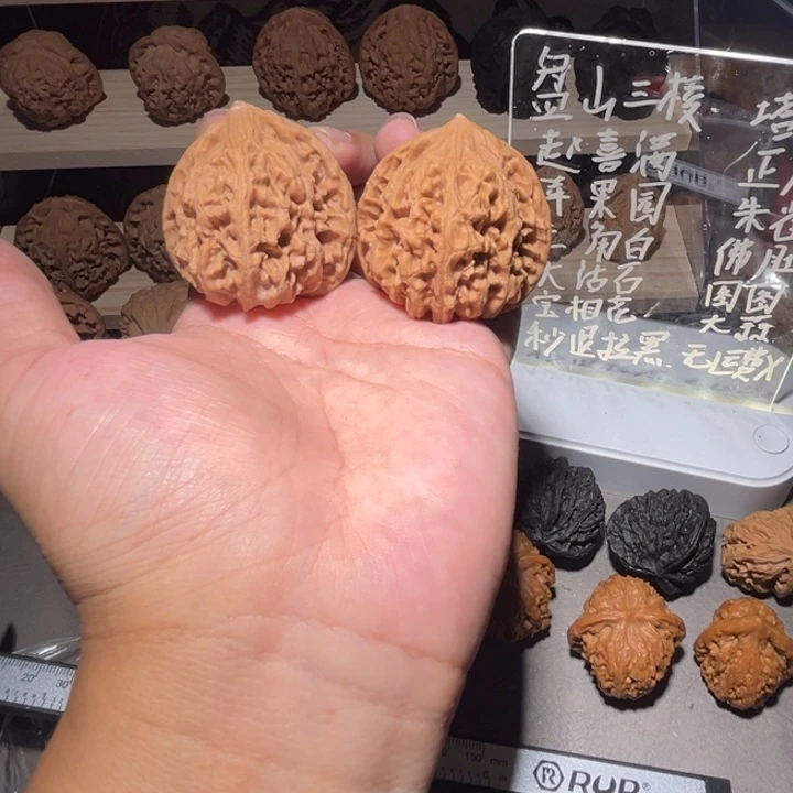 吊坠文玩核桃44三角桩赤龙鸡心