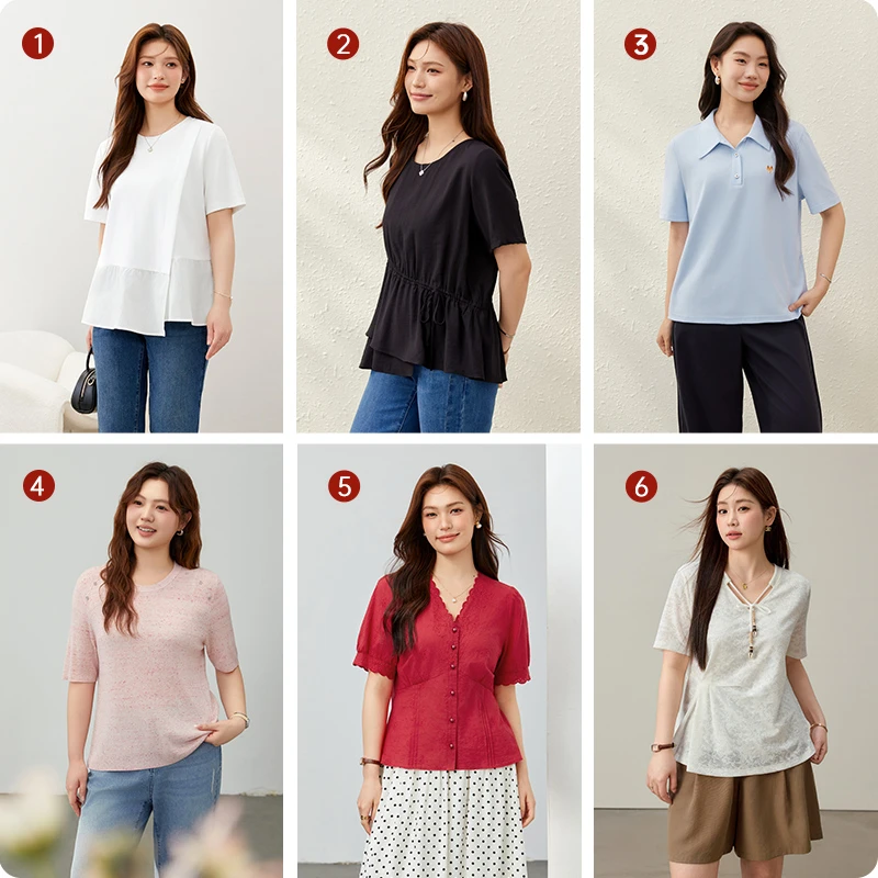 【新福袋】纤莉秀大码女装【王炸上衣合集1.2】夏季爆款上衣