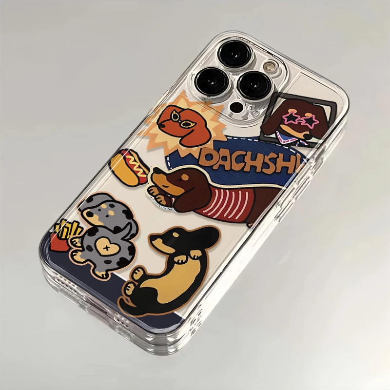 牛仔腊肠狗适用苹果iPhone16promax14小米15华为70手机壳12太空MT