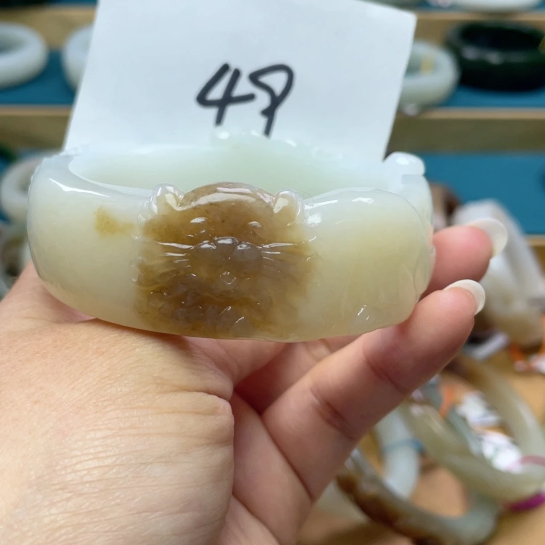 未镶嵌手镯和田玉圈口57