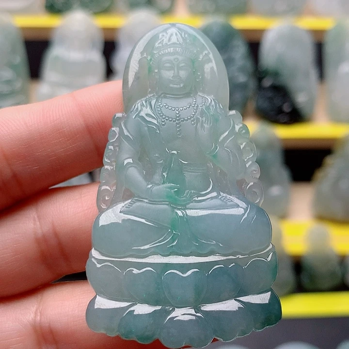 吊坠(不含链)未镶嵌翡翠素衣观音