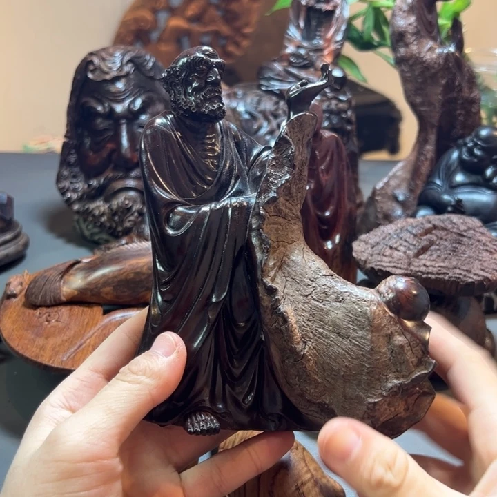 s***h木达摩摆件大红酸枝