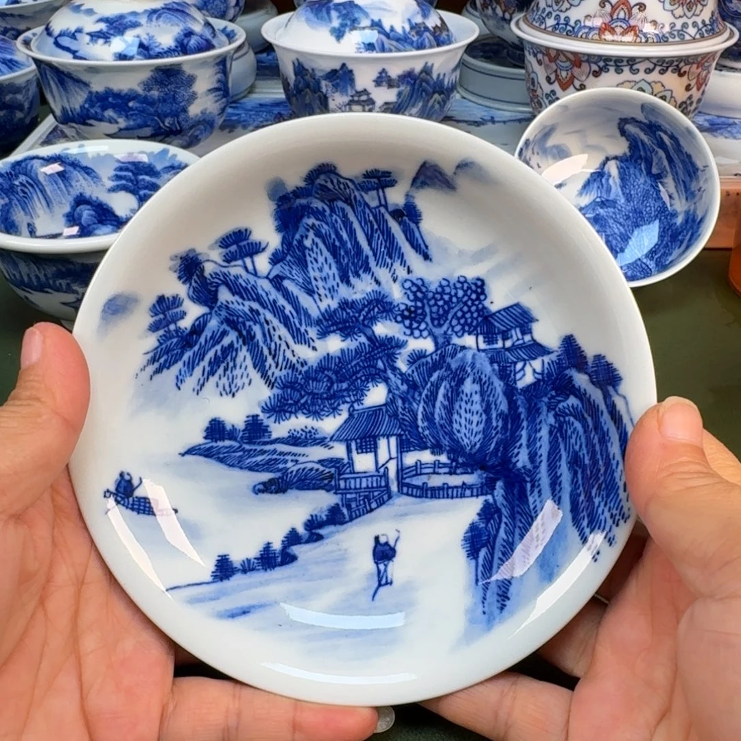 陶景德镇纯水绘茶具圆圆281