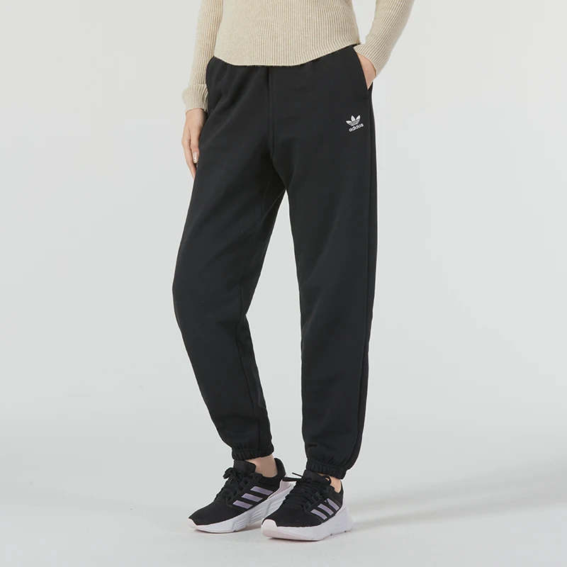 阿迪达斯正品三叶草裤子女裤春秋新款加绒保暖卫裤跑步裤束脚裤