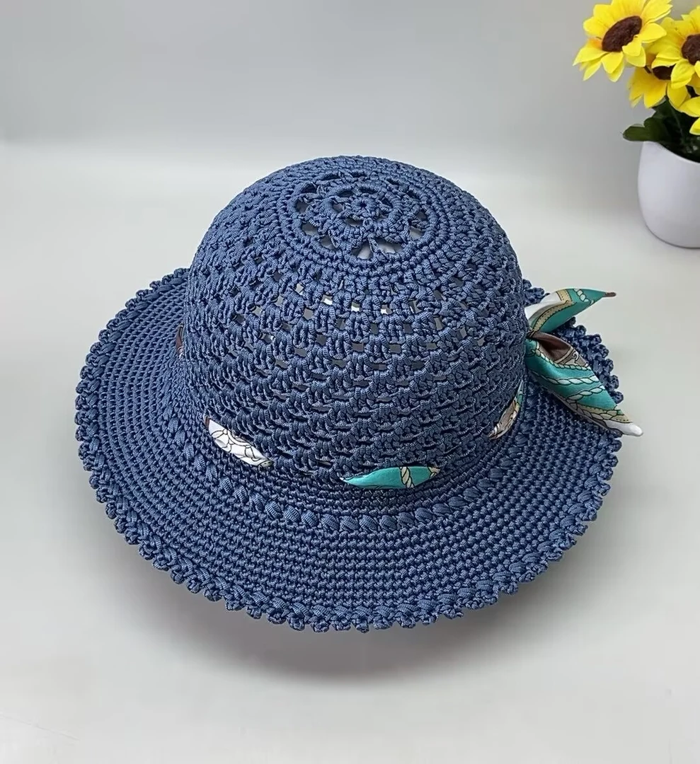 丝光棉麻帽子夏季遮阳