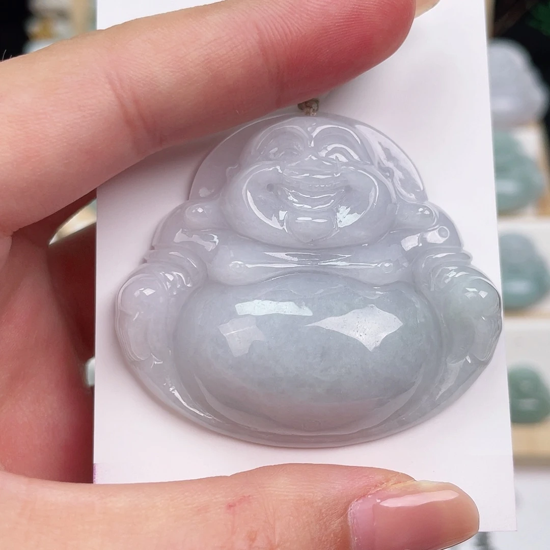 翡翠未镶嵌颈饰佛公