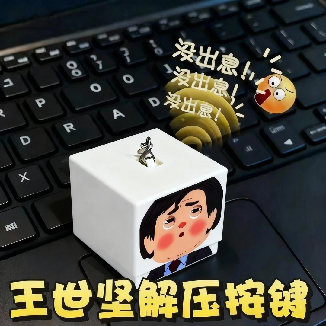 新款王世坚从从容容没出息语音按压发声变脸键盘玩具挂件搞笑解压