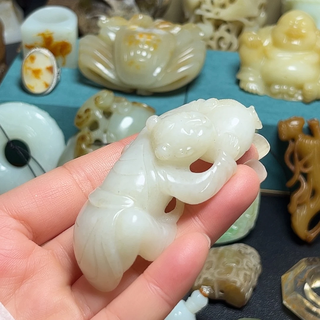 和田玉（糖玉）未镶嵌笔搁