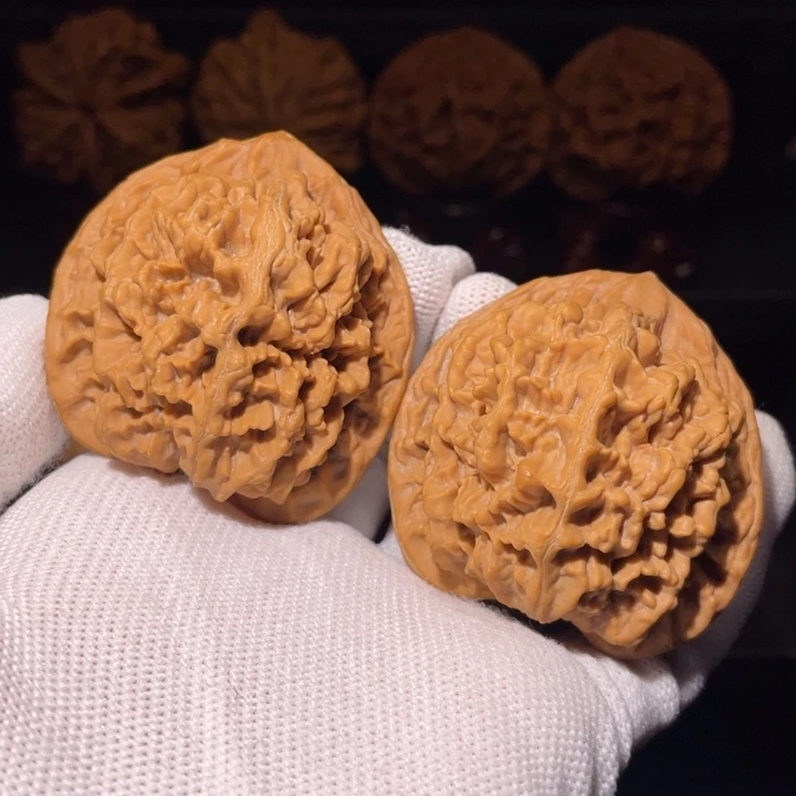 吊坠文玩核桃秦岭帝王官帽龙鳞纹47